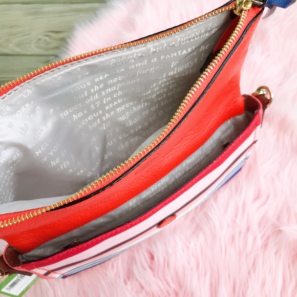 Kate Spade Cobble Hill Multi Color Stripe Bag - Picture 4 of 7